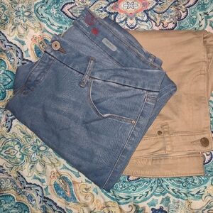2 Pair Faded Glory Pants Size 14